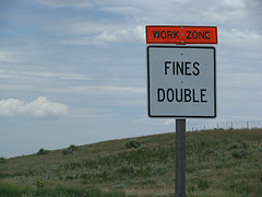 Construction Zone Warning Fines Double