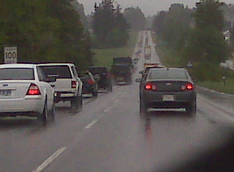 Traffic congestion HWY 1 Eastbound 